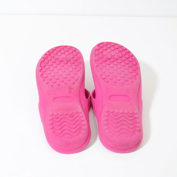 Pink Tropical Palm Tree Cushioned Flip Flops - Picture 8 of 9